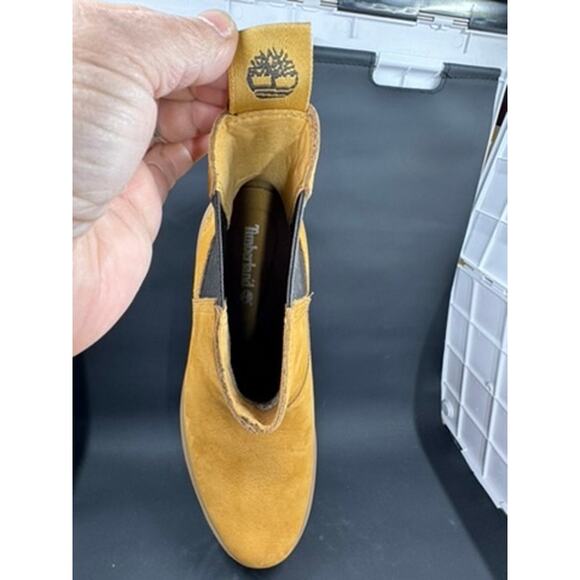 NEW Timberland Slip On Boots,  Cortina Valley, Chelsea ,Tan Suede,  7,Chunk Heel - Picture 4 of 4